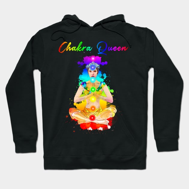 Chakra Queen Reiki Zen Meditation Spiritual Hoodie by Chakra Shine